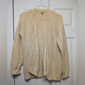 L.L. Bean Women’s Beige Textured Cardigan – Size Medium